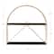 Hello Honey® Wood & Metal Gold Crescent Wall Shelf